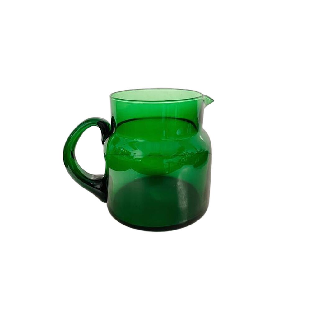 Vintage Kastrup Holmegaard Emerald Green Glass Pitcher Danish MCM Hand Blown